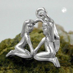 Anhänger Charm Zwilling 925 Sterlingsilber