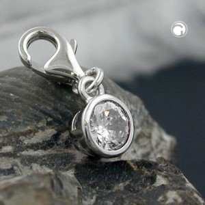 Anhänger Charm Zirkonia-weiß 925 Sterlingsilber