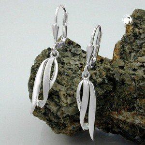 Ohrring Zirkonia matt-glänzend 925 Sterlingsilber