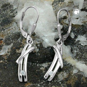 Ohrring mit Zirkonia 925 Sterlingsilber
