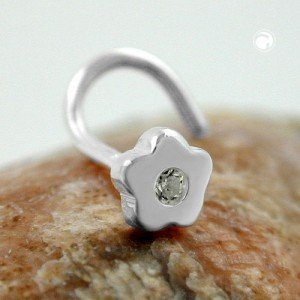 Nasenstecker Blume Zirkonia 925 Sterlingsilber
