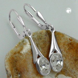 Ohrring Zirkonia weiß 925 Sterlingsilber