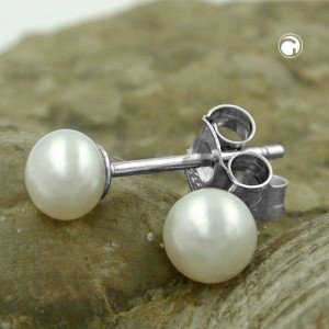 Ohrstecker ca. 4mm Zuchtperle 925 Sterlingsilber