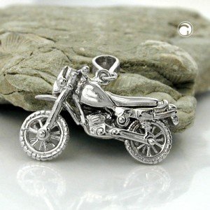 Anhänger altes Motorrad 925 Sterlingsilber