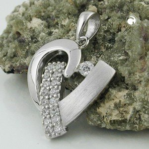 Anhänger Herz Zirkonia 925 Sterlingsilber