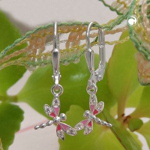 Ohrring Libelle Zirkonia 925 Sterlingsilber