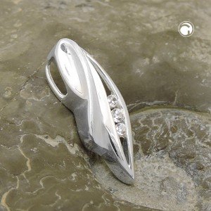 Anhänger 3x Zirkonia 925 Sterlingsilber