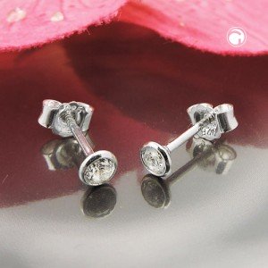 Ohrstecker Zirkonia weiß 925 Sterlingsilber