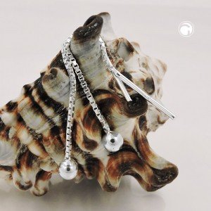 Durchzieher Kette mit Kugel 925 Sterlingsilber