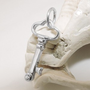 Anhänger Schlüssel Zirkonia 925 Sterlingsilber