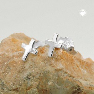 Ohrstecker kleines Kreuz 925 Sterlingsilber