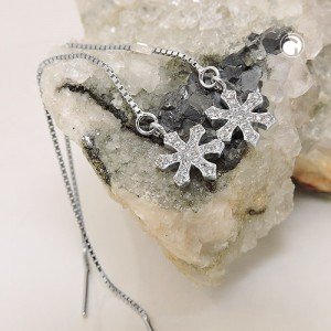 Durchzieher mit Zirkonias 925 Sterlingsilber