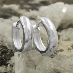 Creolen Ohrringe 13x3mm glänzend 925 Sterlingsilber