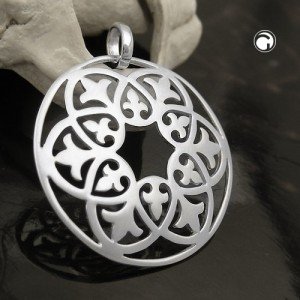 Anhänger Muster mattiert 925 Sterlingsilber