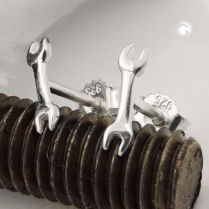 Ohrstecker Schraubenschlüssel 925 Sterlingsilber