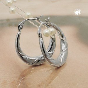 Creolen Ohrringe mit Muster 925 Sterlingsilber