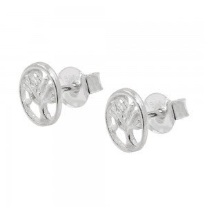 Stecker Oval mit Baum des Lebens 925 Sterlingsilber