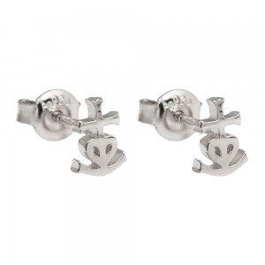 Stecker Glaube-Liebe-Hoffnung rhodiniert glänzend 925 Sterlingsilber