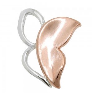 Anhänger Schmetterling bicolor rotvergoldet rhodiniert 925 Sterlingsilber