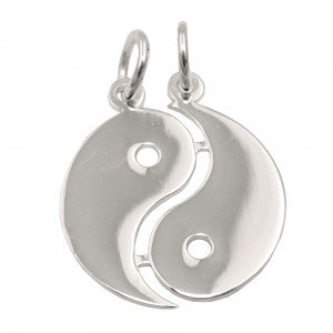 Anhänger Doppel Yin-Yang glänzend 925 Sterlingsilber