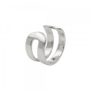 Ohrklemme Ohrring ear cuff Doppelsteg glänzend 925 Sterlingsilber
