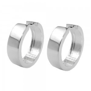 Creolen Klappscharnier glänzend 925 Sterlingsilber