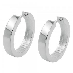 Creolen Klappscharnier glänzend 925 Sterlingsilber