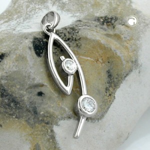 Anhänger mit Zirkonias 925 Sterlingsilber