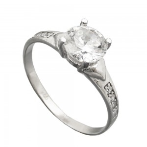 Ring Zirkonia 925 Silber Größe 59