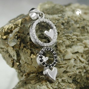 Anhänger Herzen Zirkonias 925 Sterlingsilber