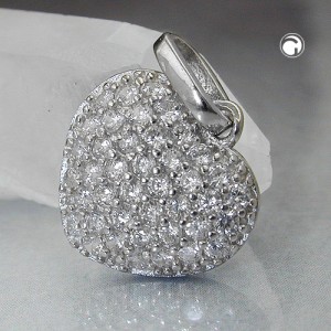 Anhänger Herz Zirkonia 925 Sterlingsilber