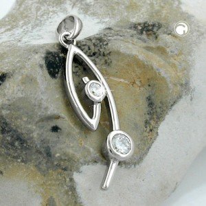 Anhänger mit Zirkonias 925 Sterlingsilber