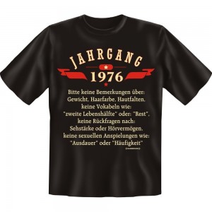 Fun T-Shirt - Jahrgang 76