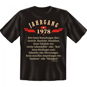Fun T-Shirt - Jahrgang 78