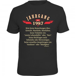 Fun T-Shirt - Jahrgang 87
