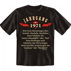 Fun T-Shirt - Jahrgang 71