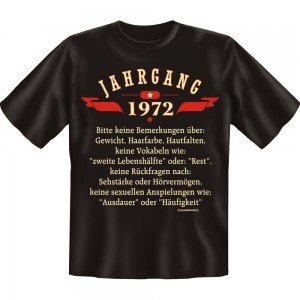 Fun T-Shirt - Jahrgang 72