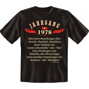 Fun T-Shirt - Jahrgang 78