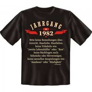 Fun T-Shirt - Jahrgang 82