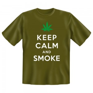 Fun T-Shirt Keep Calm and Smoke