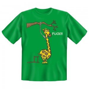Fun T-Shirt Giraffe am Galgen