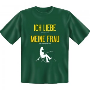 Fun T-Shirt - Liebe meine Frau Angeln