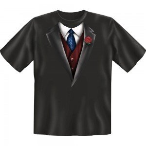 Fun T-Shirt - Smoking Krawatte Weste