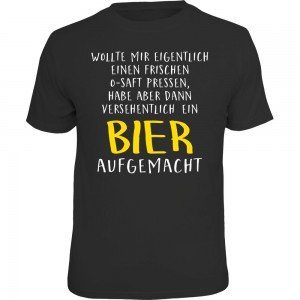 Fun T-Shirt - Bier aufgemacht