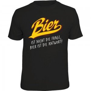 Fun T-Shirt - Bier ist die Antwort
