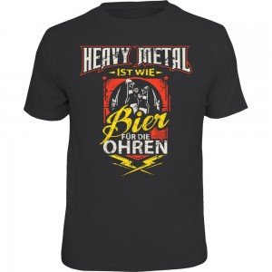 Fun T-Shirt - Heavy Metal wie Bier