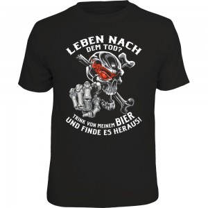 Fun T-Shirt - Leben nach Tod Bier