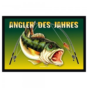 grüne Fußmatte Türmatte Fußabtreter Angler des Jahres