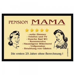 helle Fußmatte Türmatte Fußabtreter Pension Mama