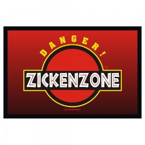 rote Fußmatte Türmatte Fußabtreter Danger Zickenzone